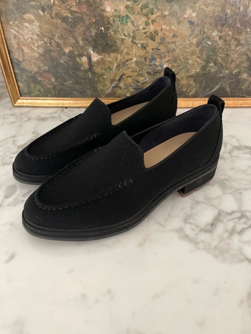 NEW Rothy’s The Lug Loafer Merino Wool Black RPET Size 8 Womens Eva Sole - Picture 3 of 7